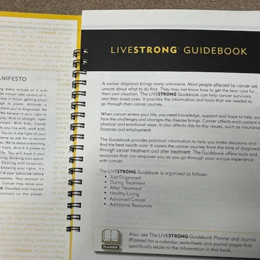 Lance Armstrong's Livestrong Guidebook, Planner and Journal 2 Paperback Binders